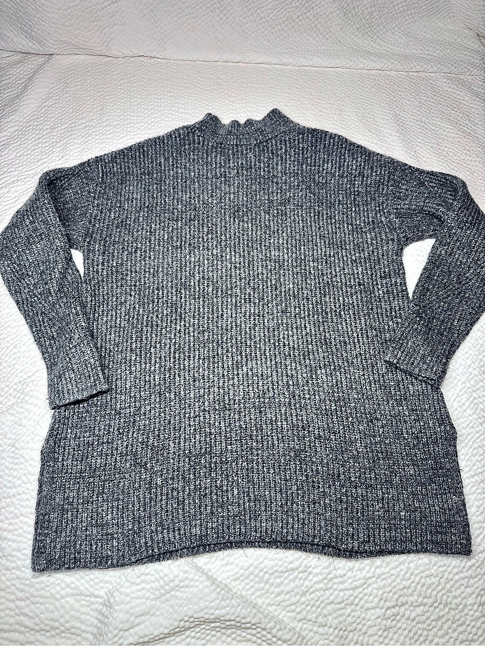 Old Navy Charcoal Gray Ribbed Mock Neck Sweater Size Large
